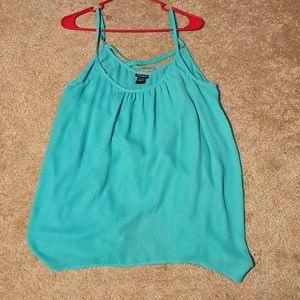Torrid Teal Top Size 0 plus size SEXY and CRISS CROSS BACK